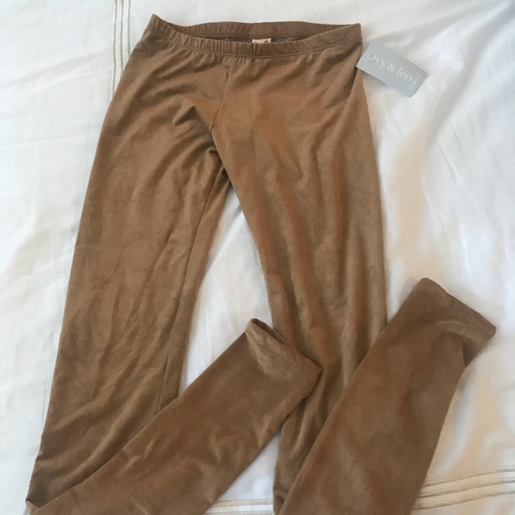 NWT Camel Suede Leggings💫 - Picture 2 of 2